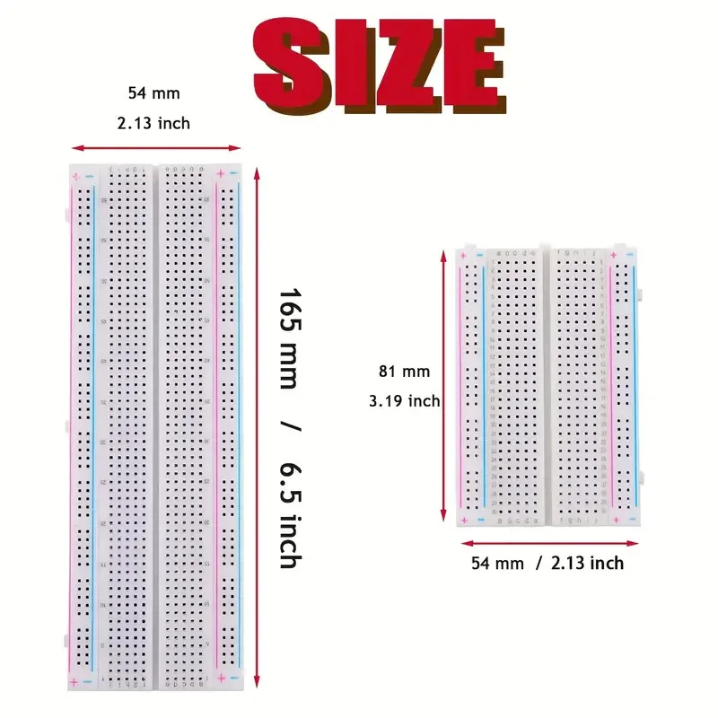 Conjunto de placa de ensaio 69 peças MB-102 módulo de alimentação + placa de ensaio de 830 furos + fio de placa de ensaio clipe de bateria de 9V