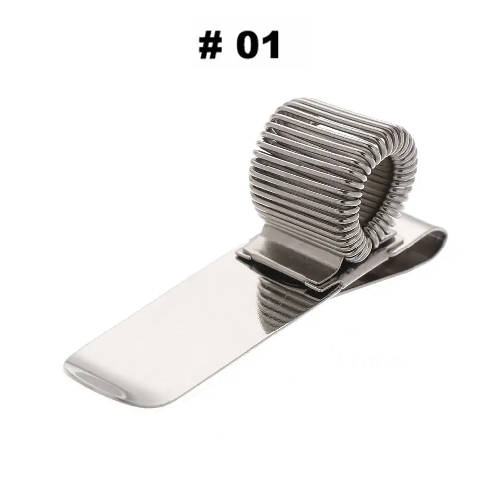 1PC Useful Portable Stationery Elastic Loop Spring Pen Holder Metal Pen Clips Notebook