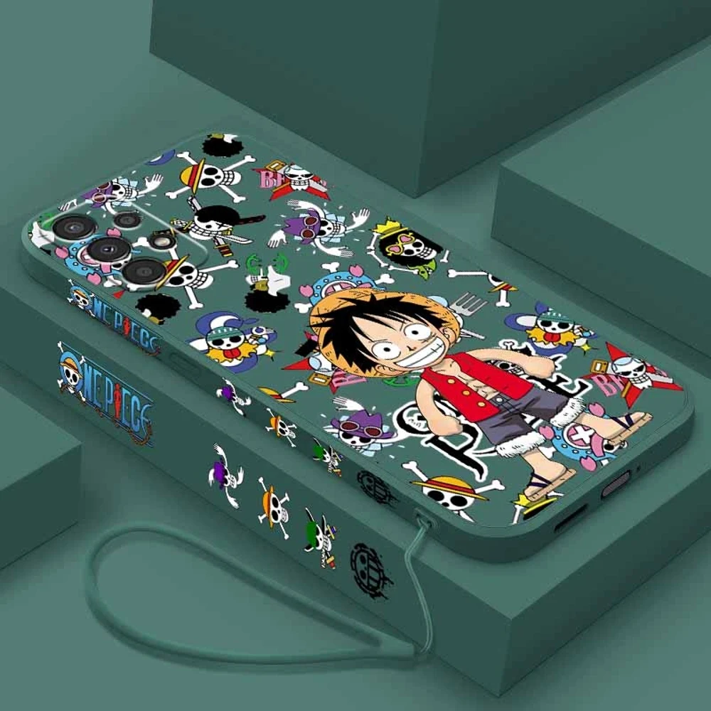 O-nes P-ieces Anime Phone Case For Xiaomi 17 15 15T 14 14T 13 12 11 11X 11i Pro Ultra Liquid Left Rope Cover Funda Silicone Capa