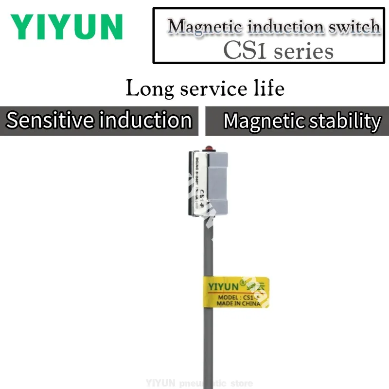 

Датчик магнитного переключателя для пневмоинструмента YIYUN, серии CS1-U,F,J,G,E,S,A,H,M, CS1-M-S10,S12,S16,S20,S25,S32,S40, стальная полоса-датчик.