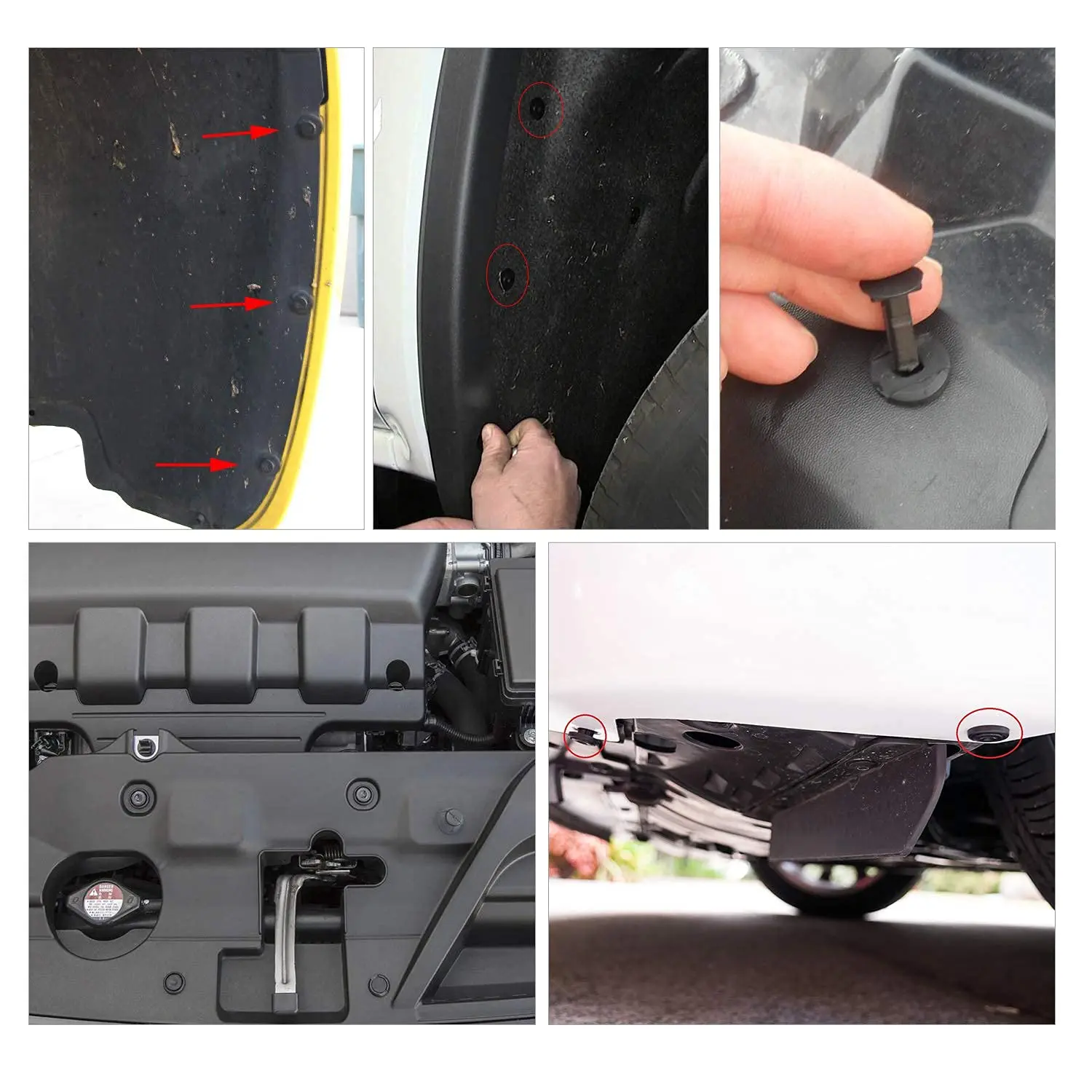 Automotive General Purpose Model 100pcs Boxed Plastic Expansion Screws Through The Core Nail Bumper Fender Trunk Clip