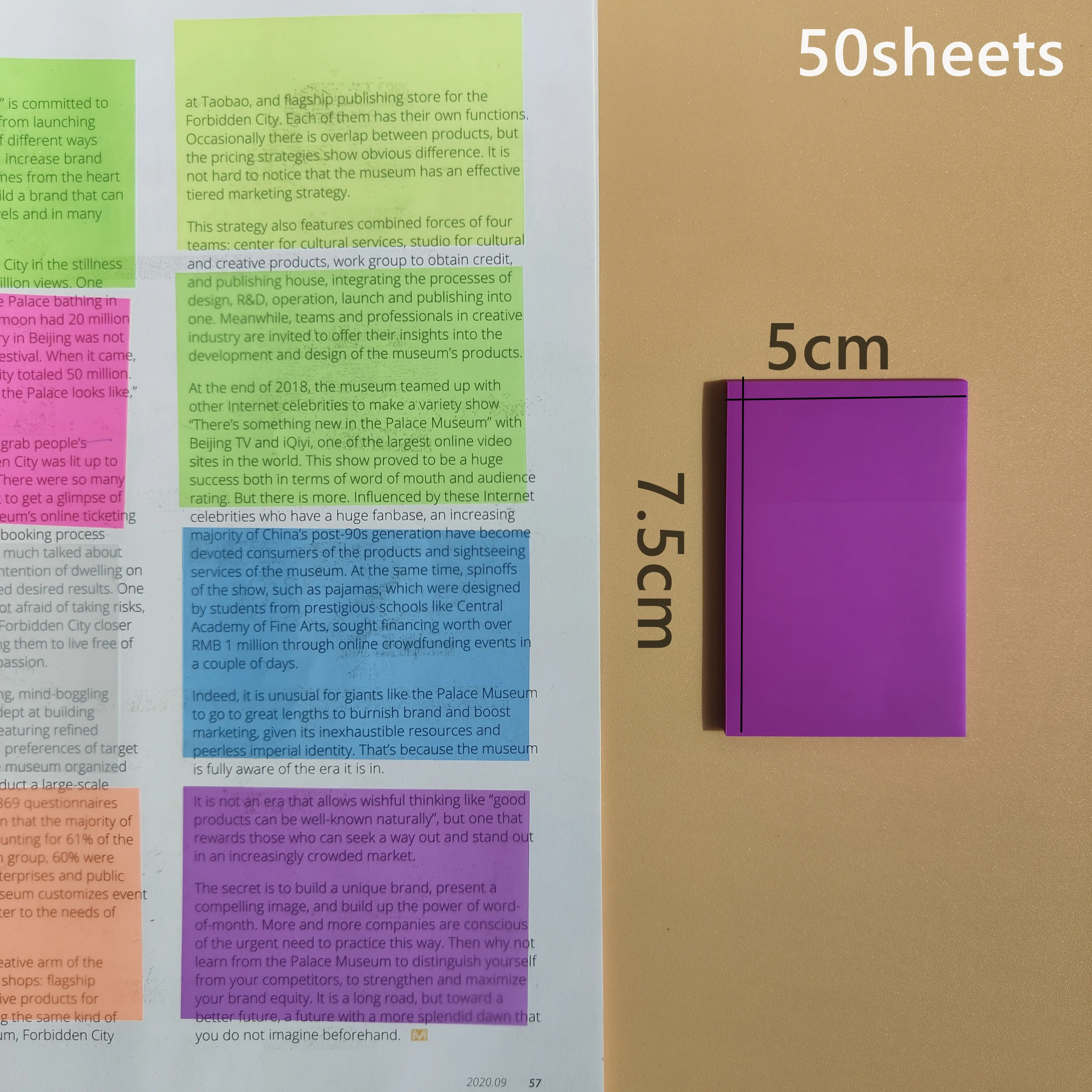 50 Sheets Stickers Transparent Sticky Notebook Pads Notepads Clear Bookmark Read Book Stationery School Supplie