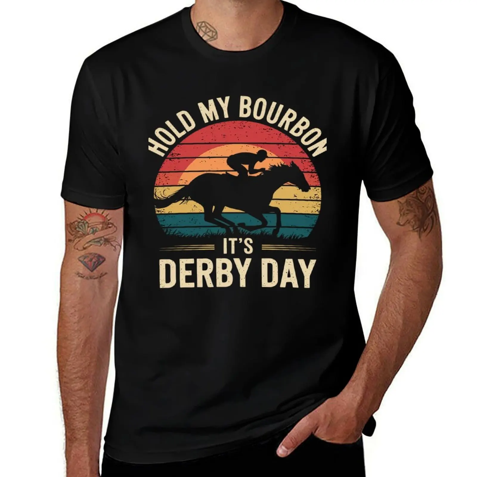 

Hold my Bourbon It's Derby Day Kentucky Horse Racing T-Shirt Man t-shirt customizeds shirts graphic tees mens t shirts pack