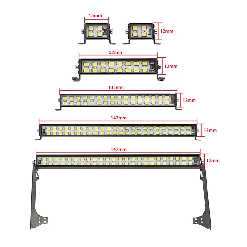 

RC Car Roof Lamp 24 36 LED Light Bar for 1/10 RC Crawler Axial SCX10 90046/47 90060 SCX24 Jeep Wrangler D90 Rubicon Body