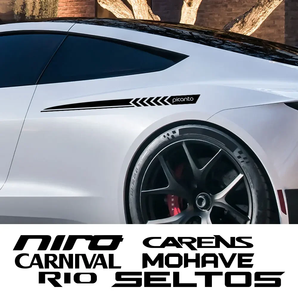 

Наклейки на двери автомобиля 2 шт., декор для Kia RIO PICANTO CARENS CARNIVAL CERATO K5 mohas NIRO SELTOS VENGA, Аксессуары для автомобилей