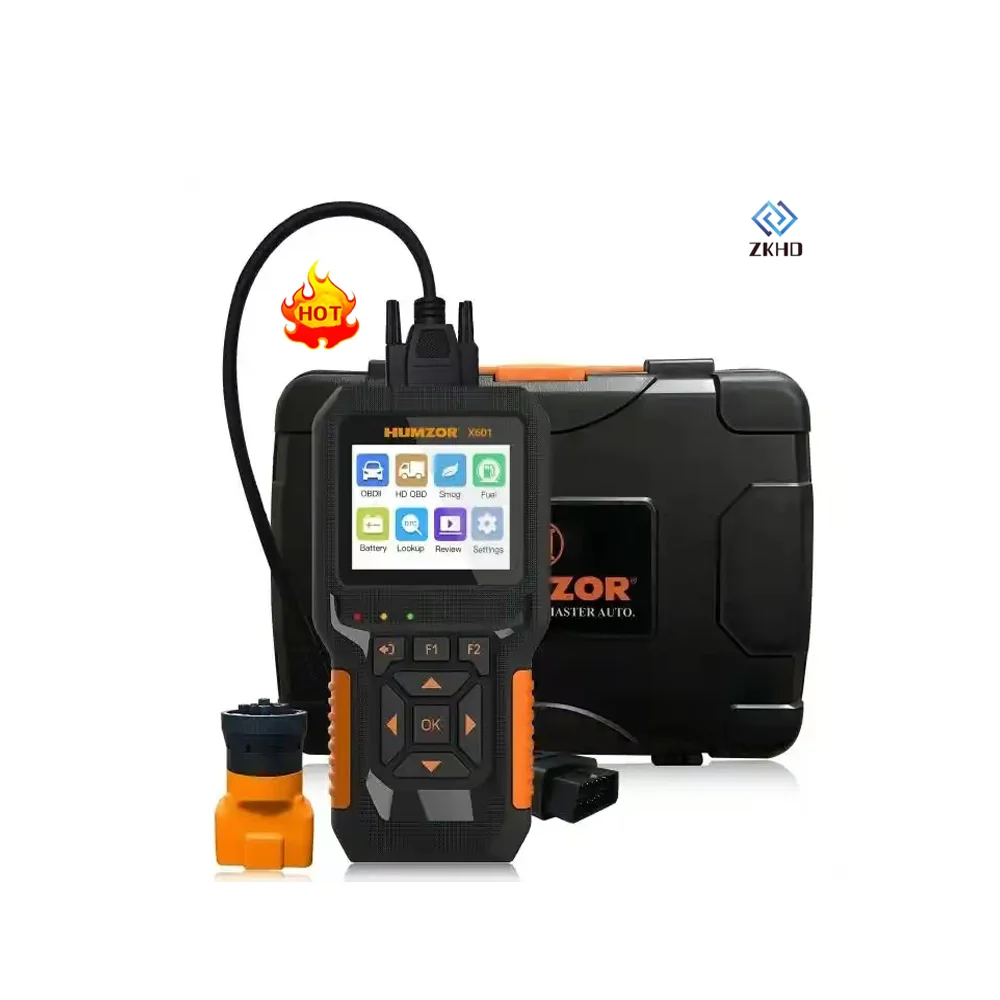 

HUMZOR NC601 для автомобиля и грузовика 12 В 24 В OBD2 считывает кодную карту ELM327 Инструмент сканирования, диагностический тестер для грузовиков