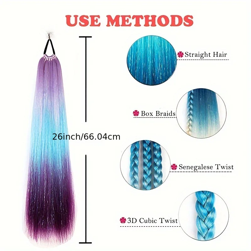 Ombre Hair Extensions Hair Tinsel 26\