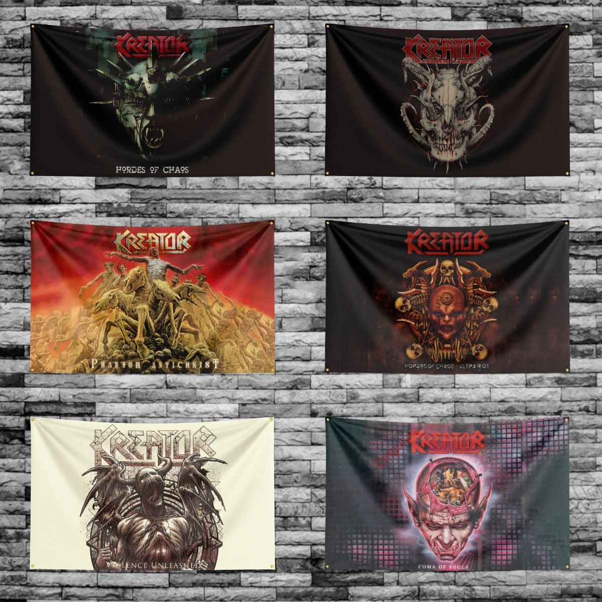 3x5 Ft Heavy Rock Band-K-Kreators Flag Polyester Digital Printing Banner for Bedroom Wall Art Out Door Tapestry Decoration