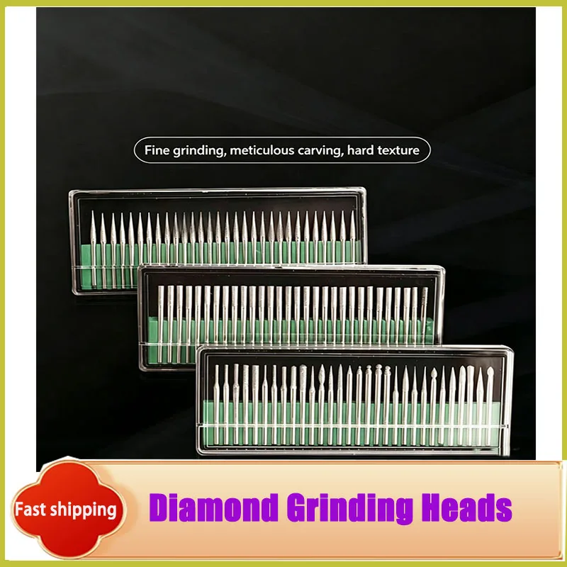 Emery needle grinding alloy polishing head for jade carving tools, handle diameter: 3mm, total length: 45mm