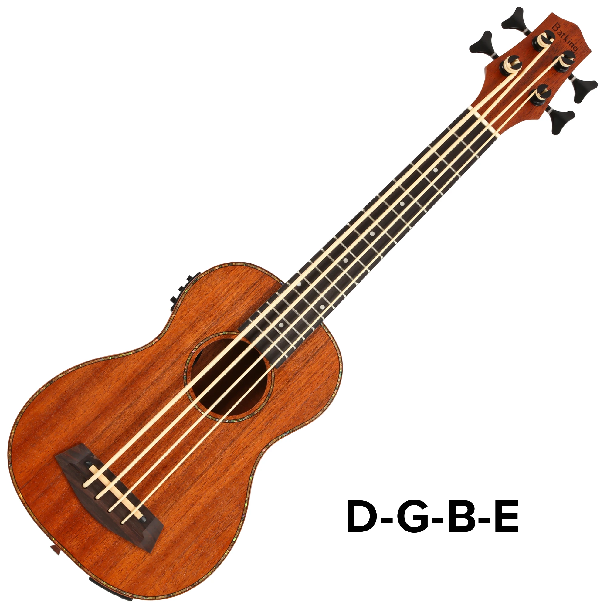 Batking Ukulele bass fretted, Electric Uku bass with Gig bag