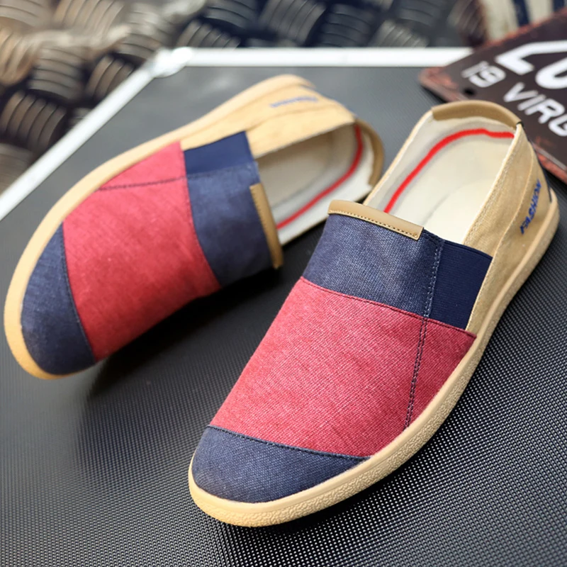 Mocasines de verano para hombre, zapatos de lona sin cordones, zapatos informales para hombre, zapatos planos de pescador, alpargatas transpirables para hombre y mujer