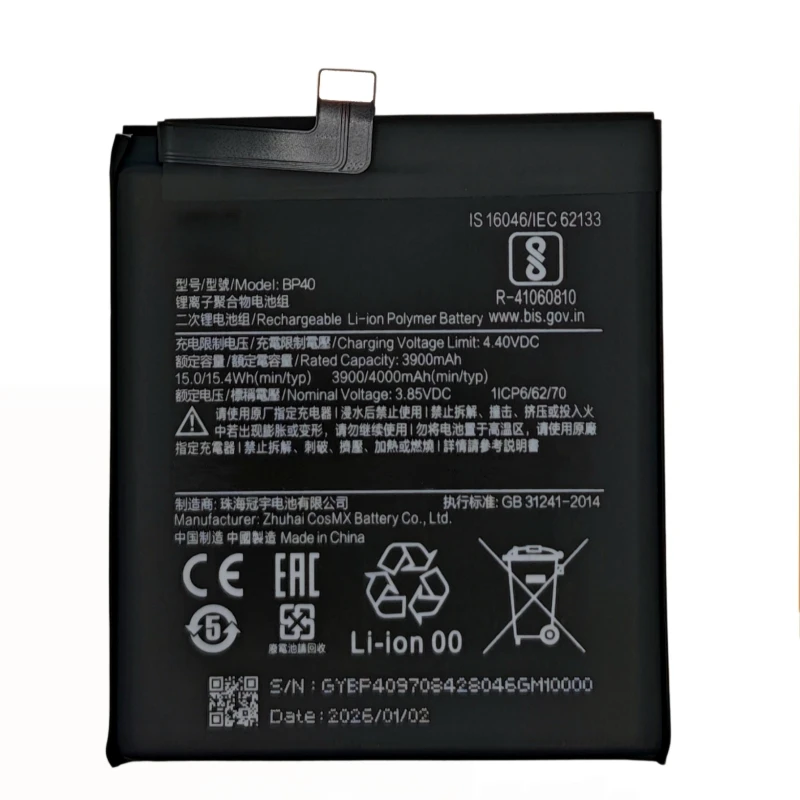 100%New High quality Original BP40 Battery For Xiaomi Redmi K20 Pro / Mi 9T Pro Replace Phone Batteries Fast Shipping+Tools