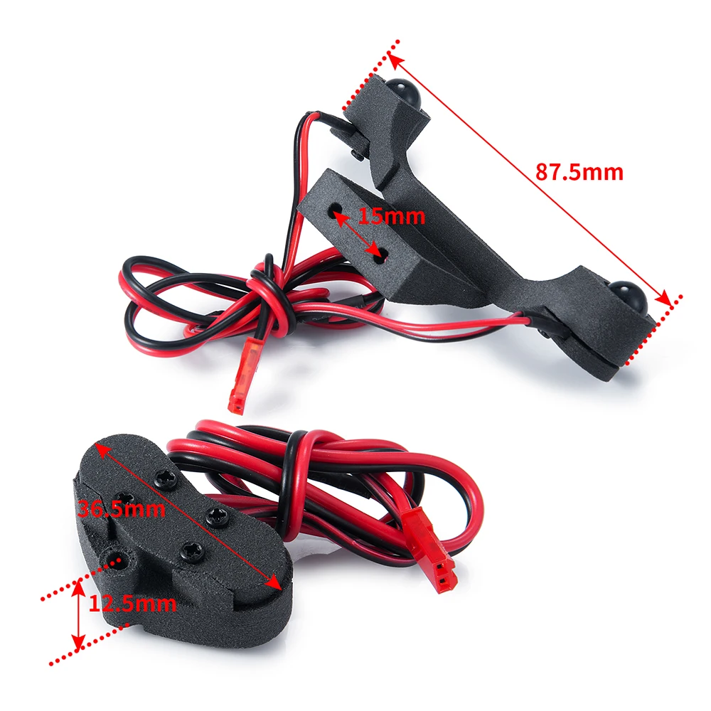 AXSPEED フロントとリア LED ライト ランプバー スポットライト 1/10 ラスタラー 4X4 VXL XL-5 RC クローラーカー アップグレードパーツ用