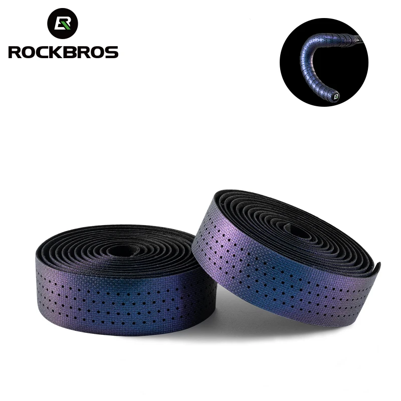 

ROCKBROS Bicycle Handlebar Tape Road Bike PU EVA Anti-slip Lightweight Bicycle Bar Tape Bicycle Bike Accessories With 2 Bar Plug