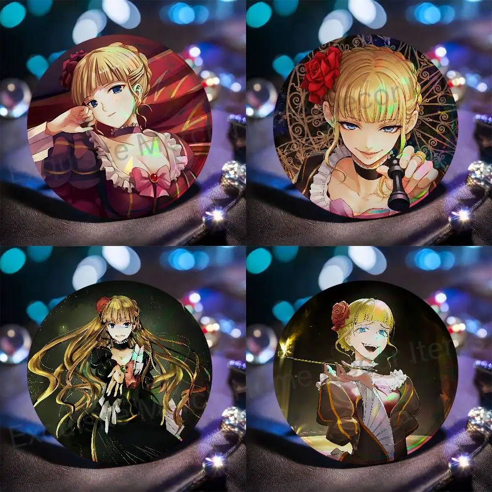 U-Umineko no Naku Koro ni Beatrice Enamel Pin Tinplate Round Brooch Cosplay Nijigen Otaku Culture Badges 58mm 44mm 32mm 25mm