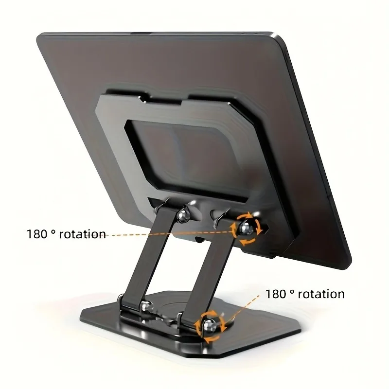 Tablet Holder Carbon Steel Stand with 360° Rotation Adjustable Stand For iPad Pro Air Mini Mobile Phone Desk Bracket 4-15 Inch image 6