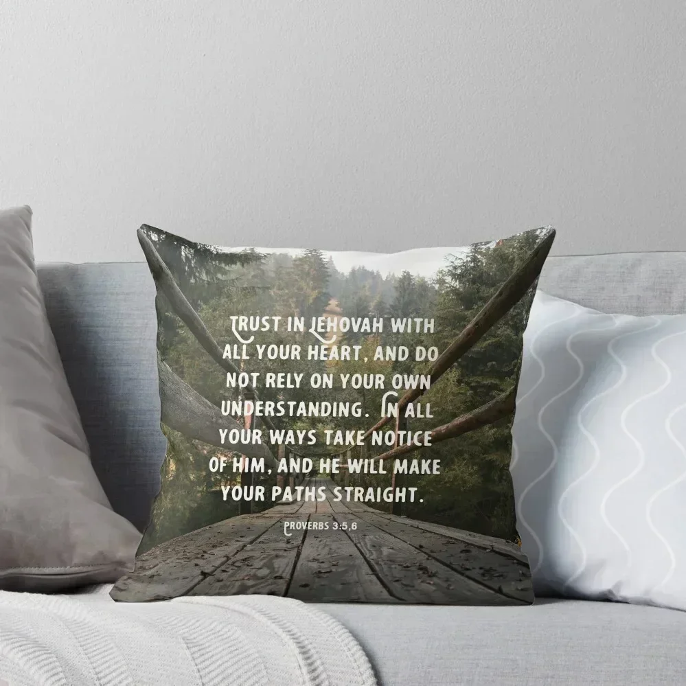 

Proverbs 3:5,6 Throw Pillow Plaid Sofa Decorative Sofa Cushions Cushions Cover Custom Cushion pillow