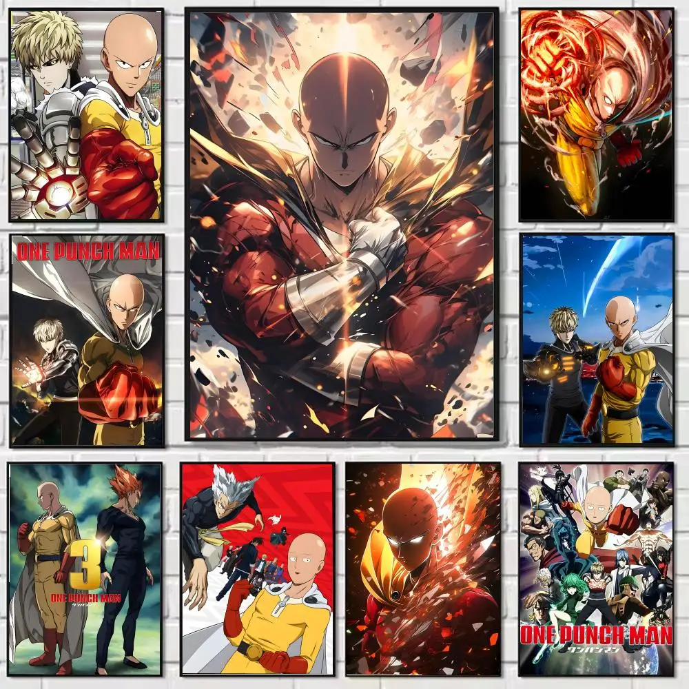 One-Punch Man Painting Calligraphy Canvas Poster: Crease Free Waterproof Durable All Space Wall Decor