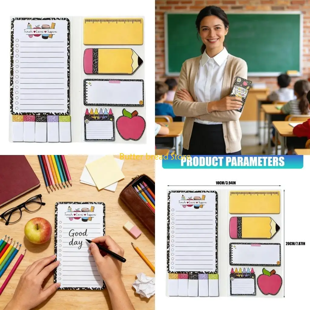 W89C Practical Removable Labels Set In Playful Forms Back to School Supplies Practical Tool Perfect for Educators & Students