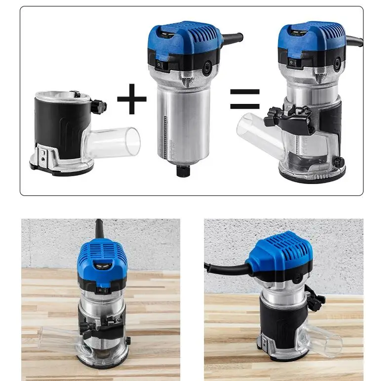 

220V Portable Woodworking Engraving Machine Double handle Slotting Machine Trimming Machine Electric Wood Milling Tool