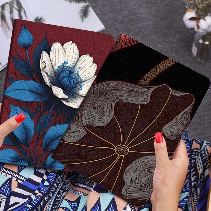 

Cartoon Lotus Leaf Pattern Gift Tablet Case For Huawei Honor MatePad MediaPad Air 5 6 7 11 V6 V7 V8 V9 X9 X8 T10 T10s C5e T5