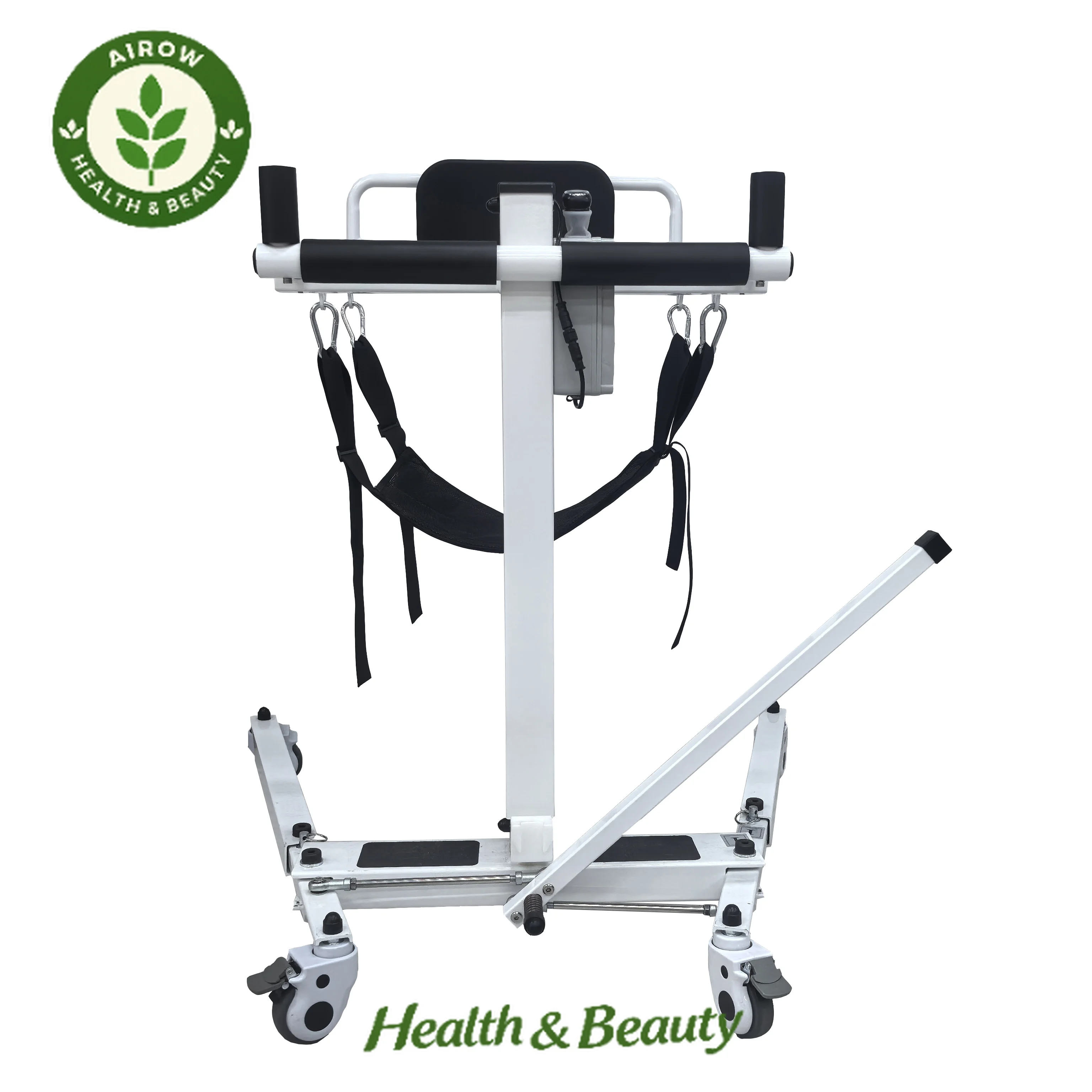 AIROW Heavy-Duty Rechargeable Battery Travel-Ready Waterproof Elderly Disabled Home Care  Foldable Transfer Electric Lift Sling