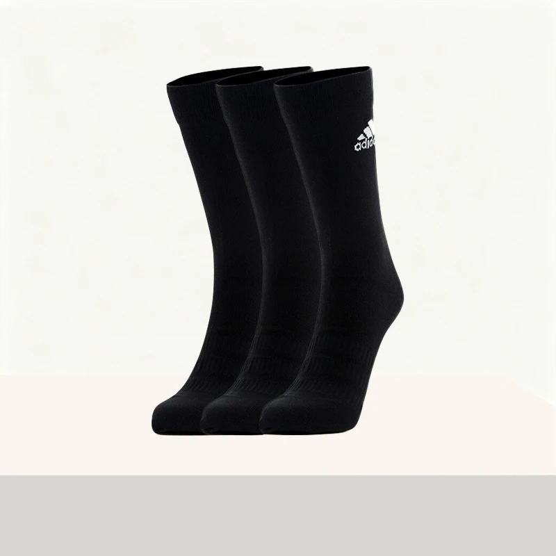 

Adidas Minimalist Solid-Color Comfortable and Durable Sports & Casual Knee-High Terry Socks (Unisex, 3-Pack) DZ9394