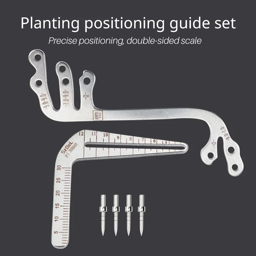 Dental Implant Guide Set Oral Planting Locator Positioning Guide Drilling Positioning Ruler Angle Ruler Implant Tools Dentist