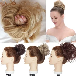 S-noilite syntetyczny Scrunchy kok z gumką roztrzepany kok włosy Chignon Hairpiece eleganckie Updo akcesoria do włosów dla kobiet