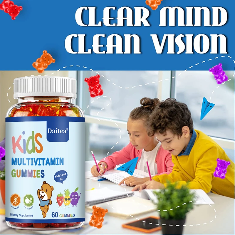 Multivitamin Gummies - Children's heart and brain health, supports bone, teeth, heart health, metabolism