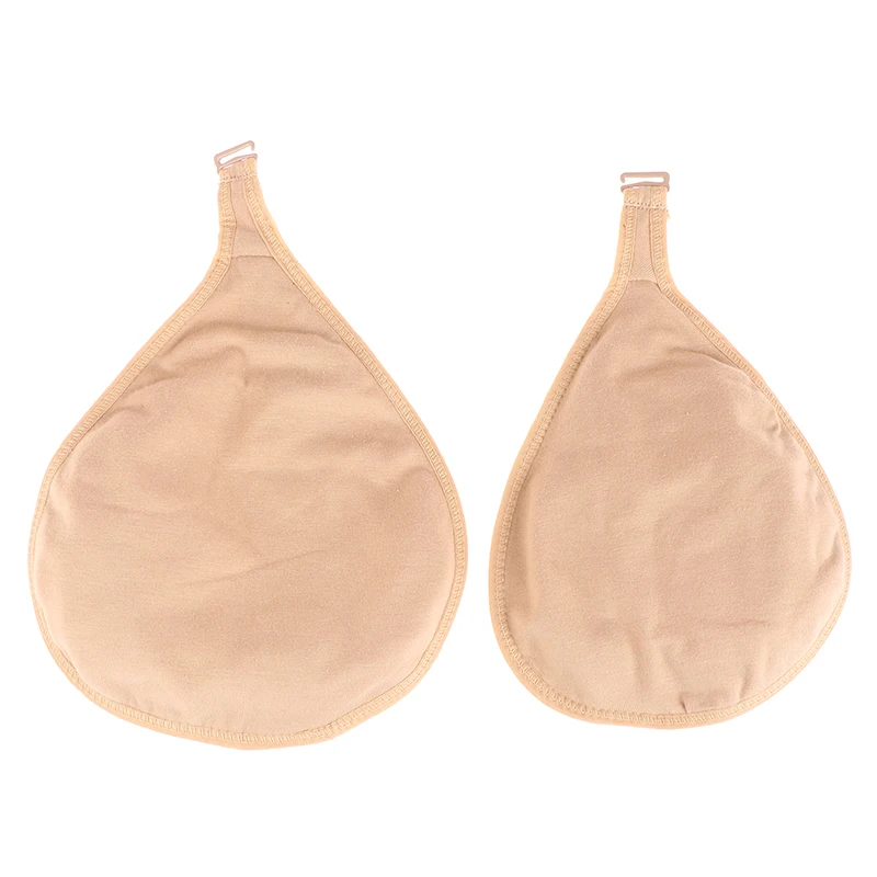 Portable Breast Prosthesis Protective Pocket Soft Breathable Hook Cotton Fake Breast Protective Case Cotton Bags for Mastectomy