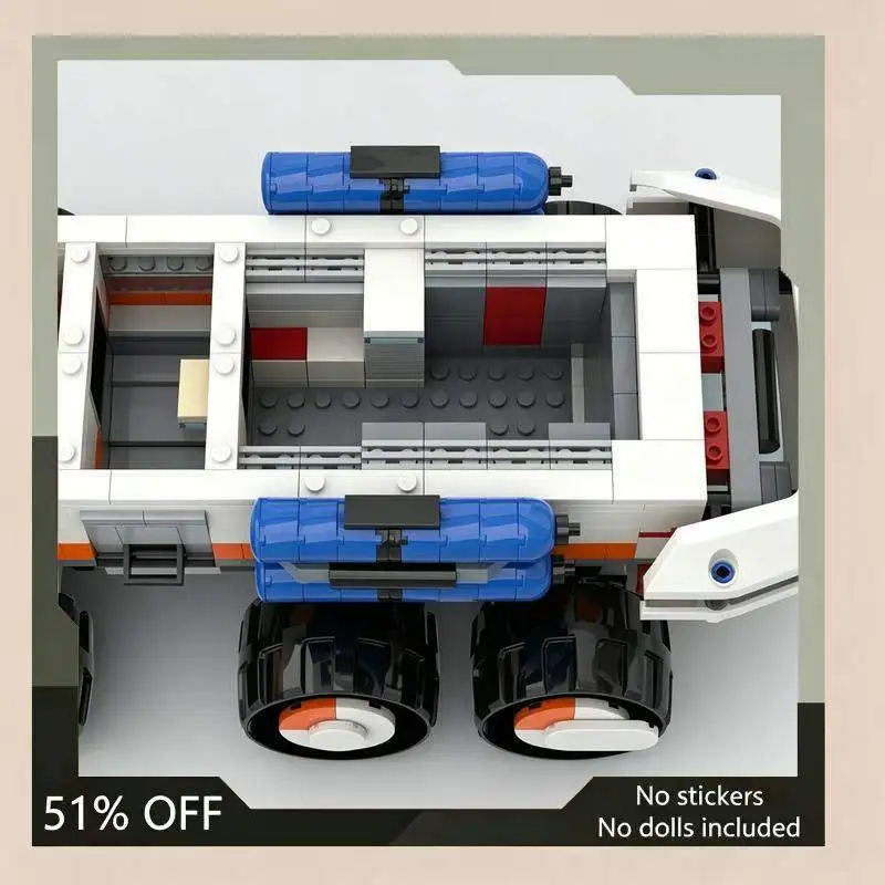 2662PCS Space Exploration Rover Model Custom Building Blocks Creative Futuristic Vehicle Assembly Toy DIY Education Display Gift