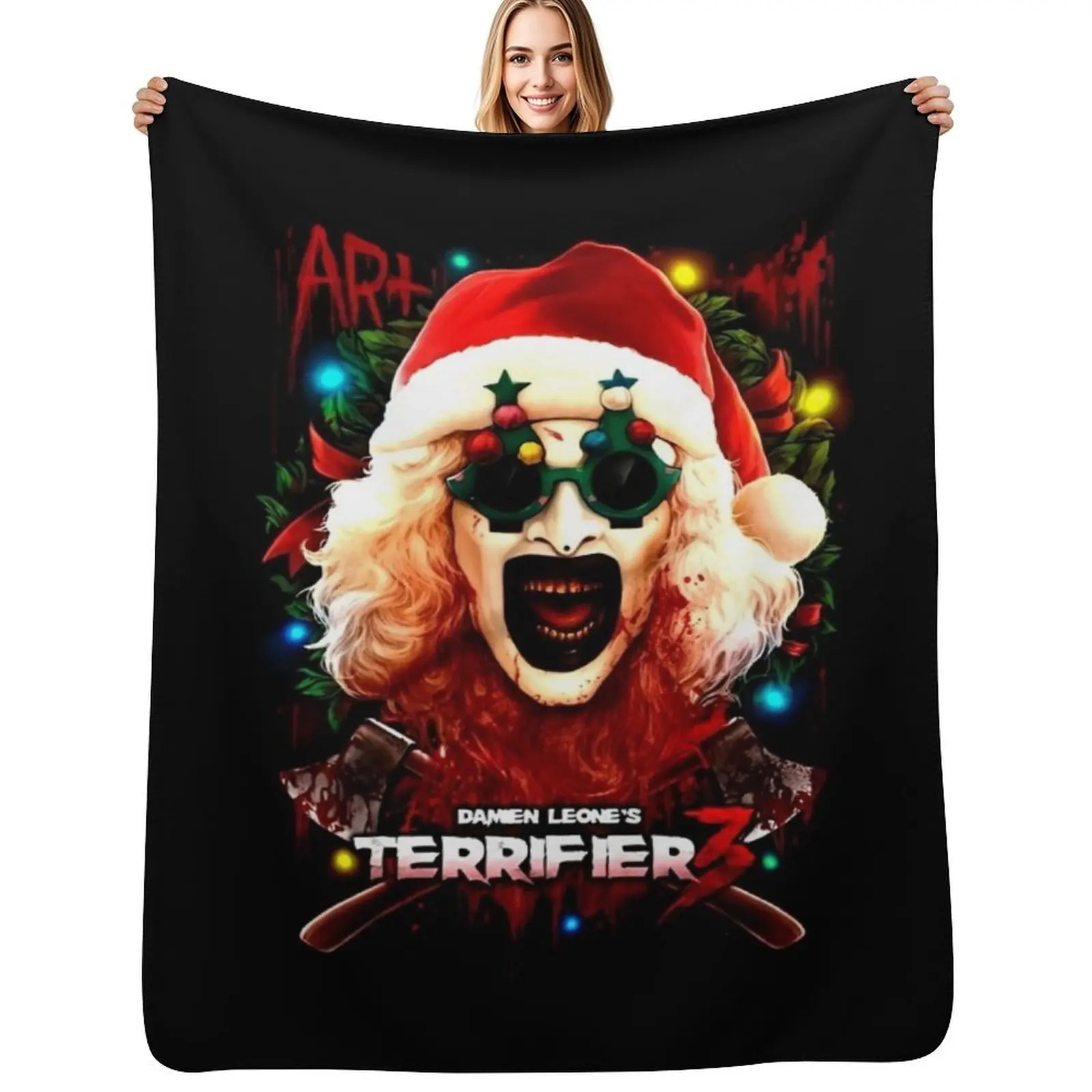 Yuletide Clown The Christmas 2024 Throw Blanket Decoratives Plush Sleeping Bag Camping Retros For Sofa Thin Blankets