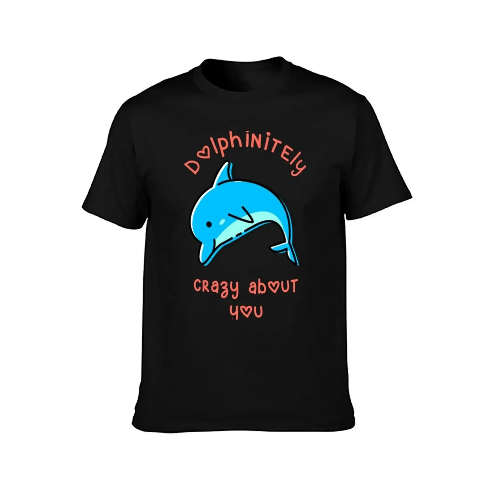 Dolphinitely Crazy About You – Adorable Valentines Day Animal Pick Up Line T-Shirt oversized anime anime shirts men