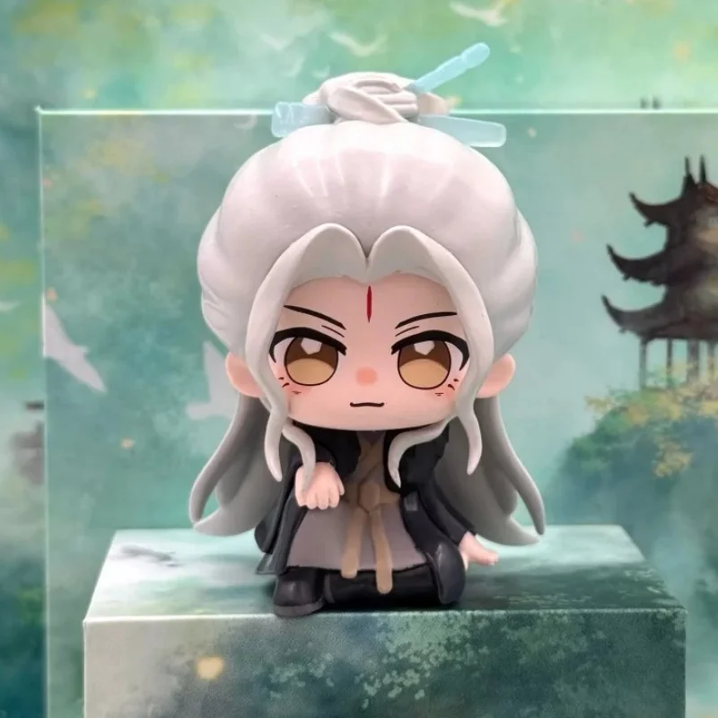 حقيقي فو شان هاي الجلوس عرض الجبال البحار سلسلة صندوق أعمى تمثال صغير سطح المكتب زخرفة بولي كلوريد الفينيل نموذج دمية صندوق غامض دمى هدايا #5