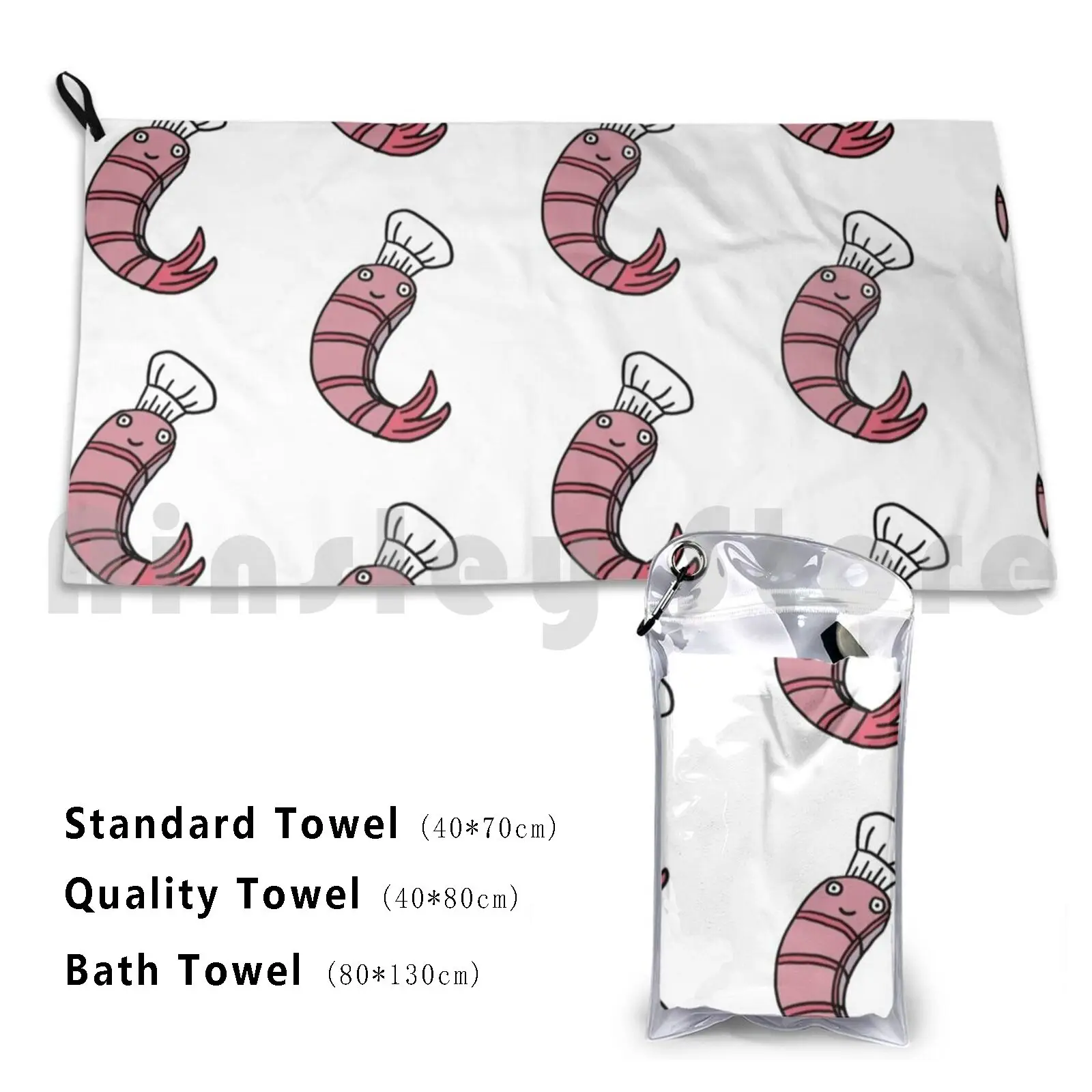 Shrimp Custom Towel Bath Towel Cajun Shrimp Shrimp Chef Morgan Ayn