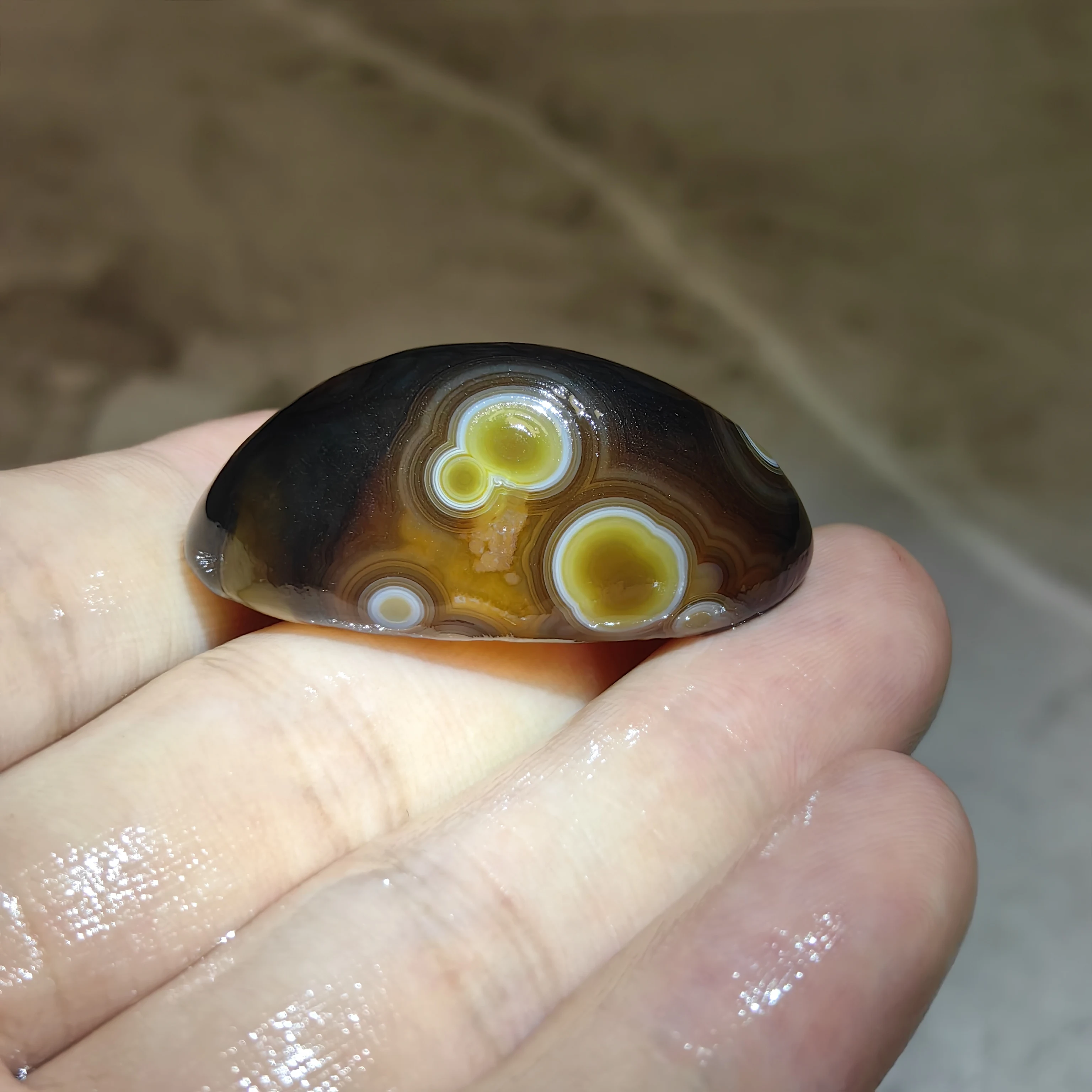 Pure Natura Wishing Eye Agate Rough Stone Specimen Minerals Against Negativity Energ Amulet Good Luck For DIY Jewelry Making