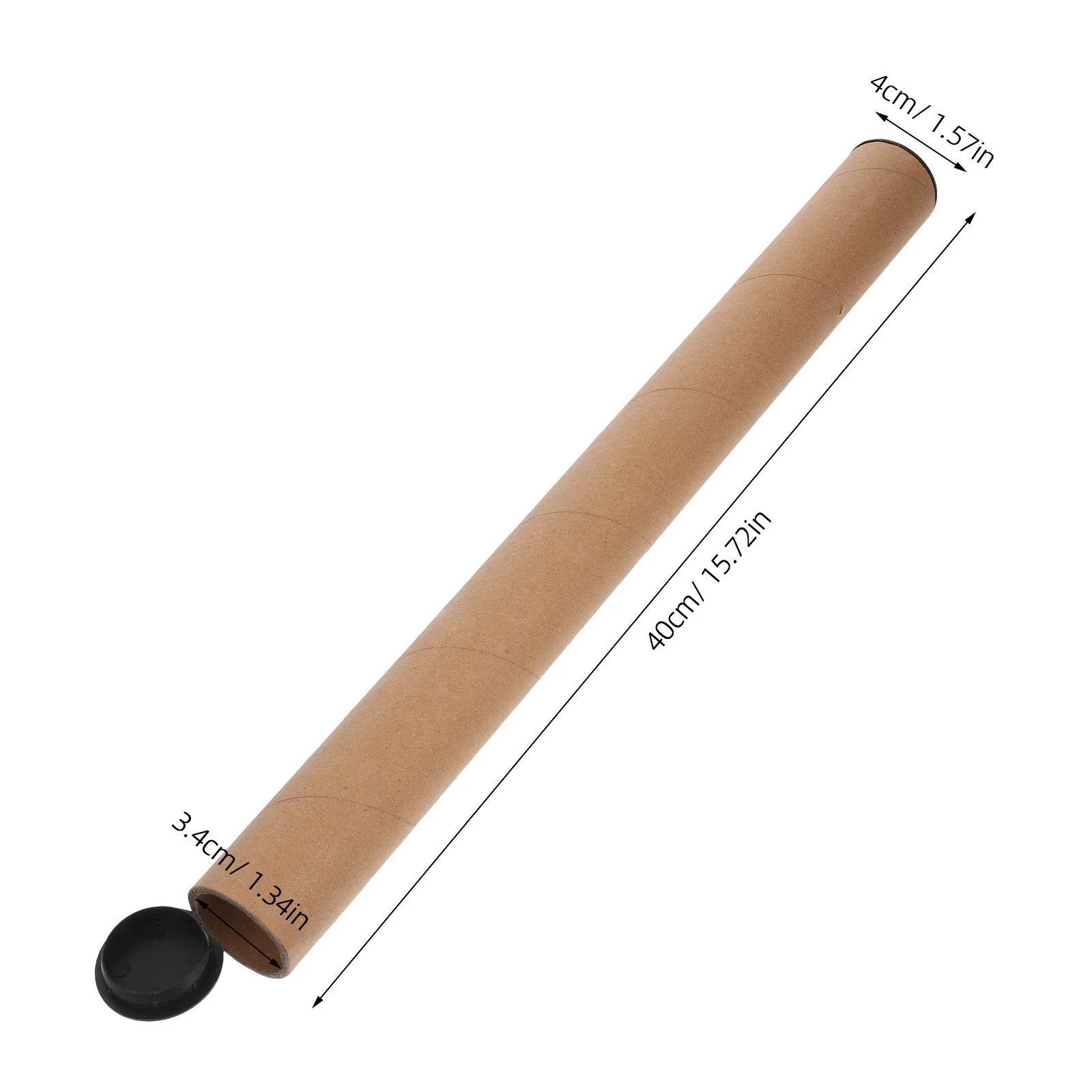 10Pcs Postal Tubes Kraft Paper Mailing Tubes for Poster Shipping Artwork Document Storage 40cm Reinforced Paperboard Tube