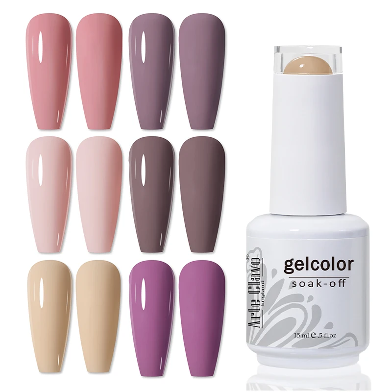 Arte Clavo 15ml Smalto gel per unghie Semi-permanente Smalti gel per unghie UV Traslucido Colore Base Top Coat Unghie Art Manicure Soak Off