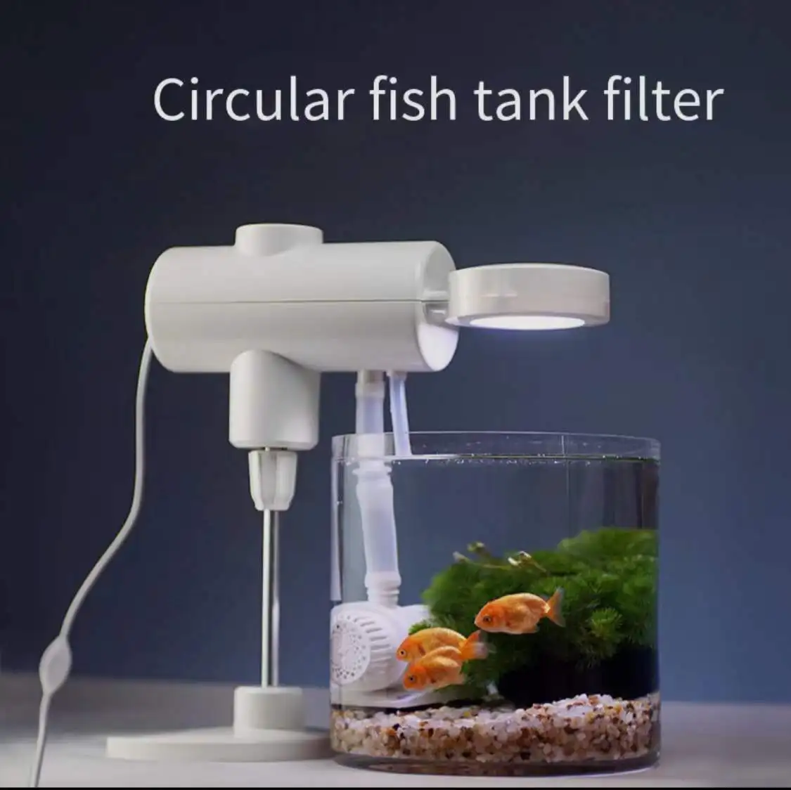 

Three-in-one fish tank desktop small filter fish tank water grass lamp fish tank oxygen pump SUP water pump aquarium accessories