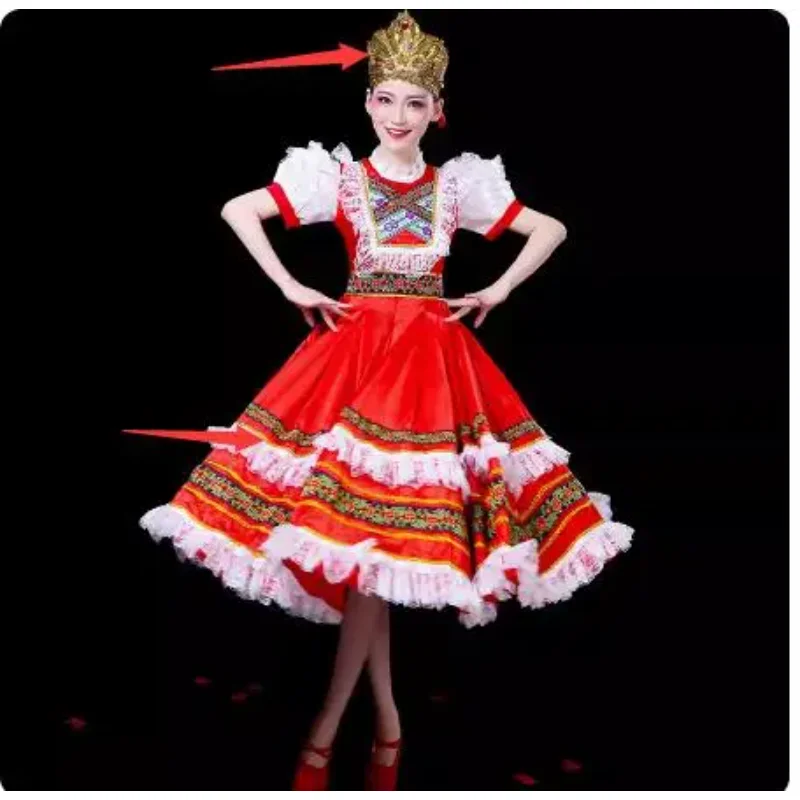 Russische etnische danskleding Europese Hof Prinses Folk Damesjurk