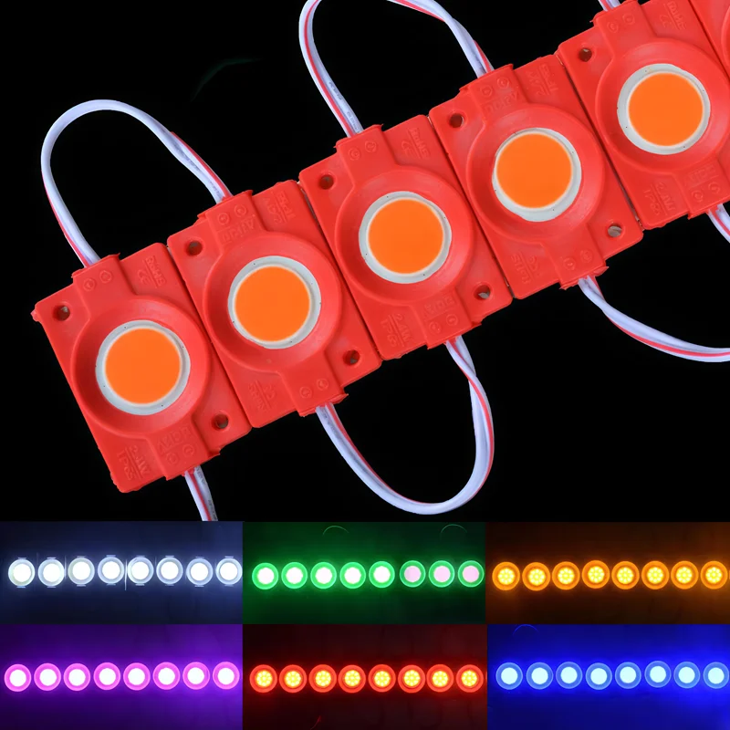 20pcs DC 12V 2W  1LED Injection light IP65 Waterproof Led Module COB Light Advertising Light shop banner light