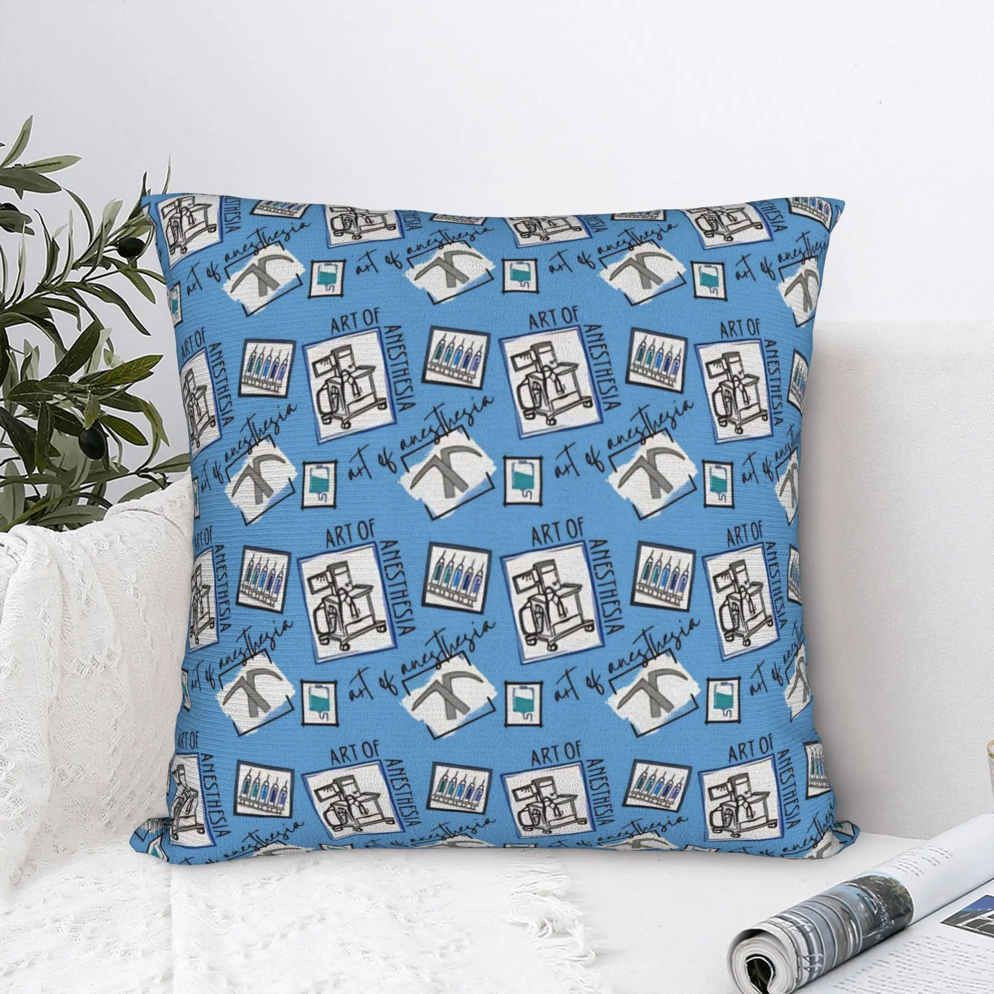 Anesthesia Anesthesiology Medical Pillowcase Printed Cushion Cover Gift Anesthetist Throw Pillow Case Cover Bed Drop Shipping