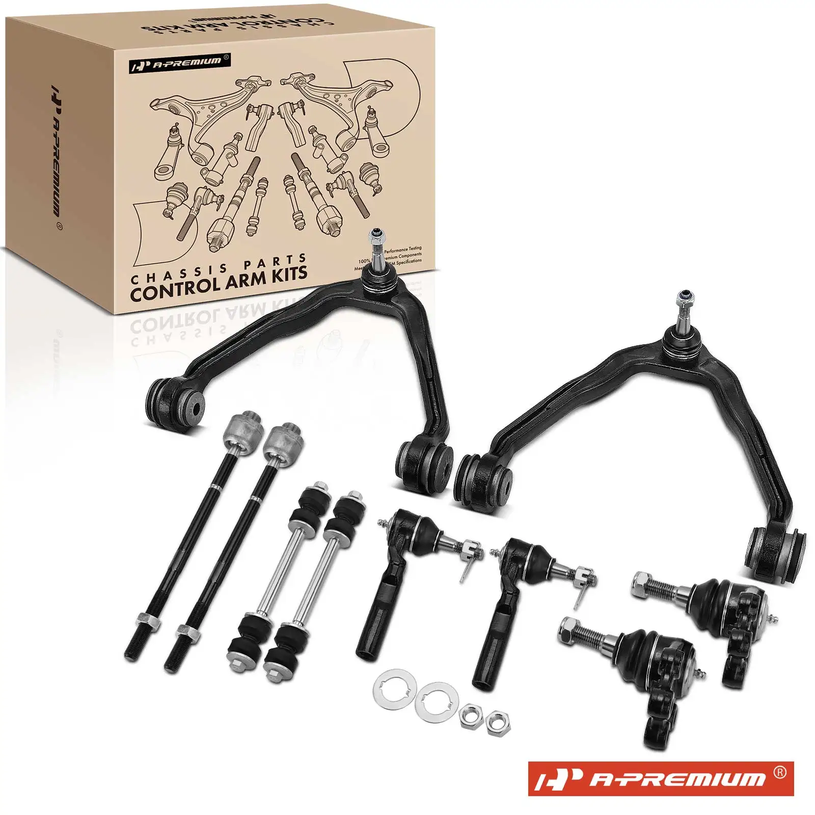 A-Premium 10x Front Control Arm Sway Bar Link Tie Rod End for Chevrolet Silverado 1500 1999-2006 GMC Sierra 1500 1999-2006