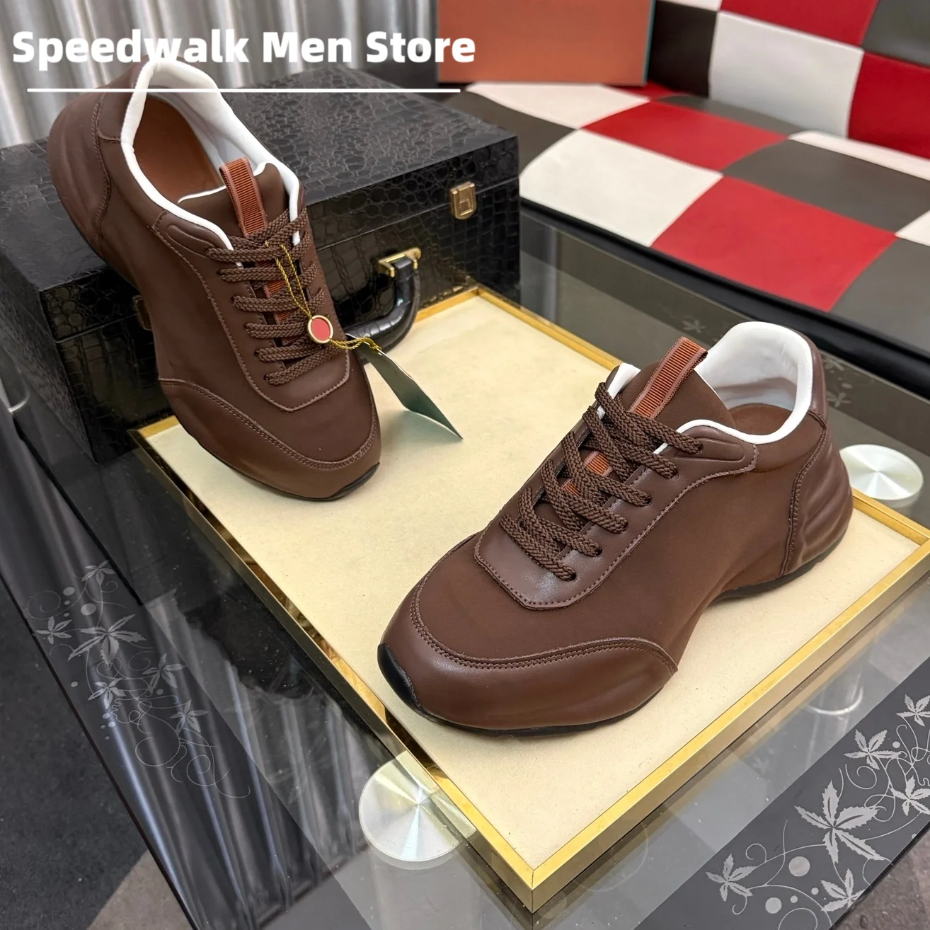 Fashion Men Low Top Lace Up Casual Sneakers Spring Fall Soft Sole Comfort Walking Shoes Multi Color Vintage Sports Footwear