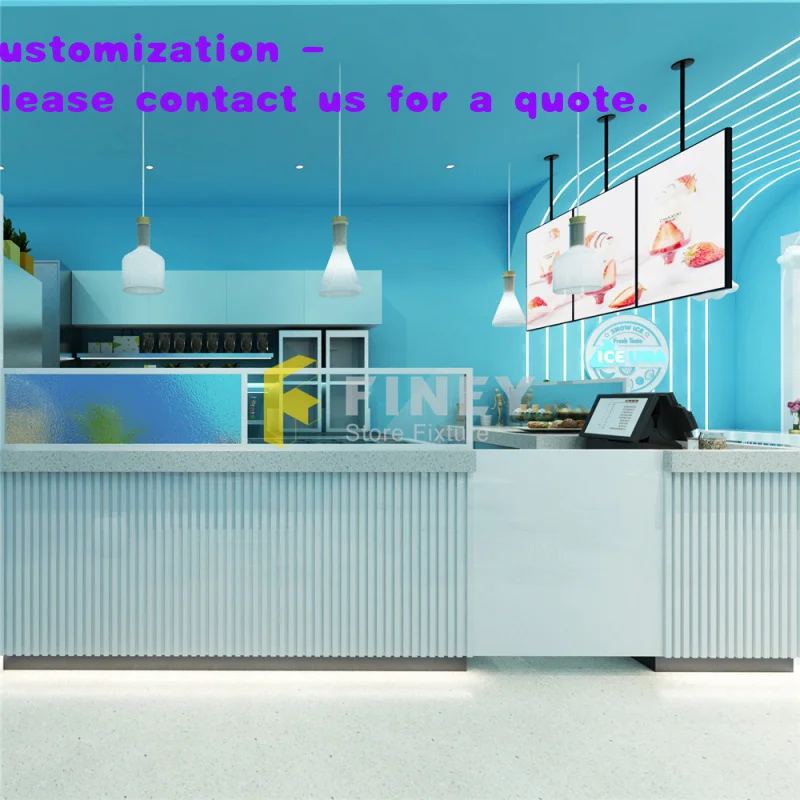 custom.Modern Mall 3D Kiosk Design Store Interior Furniture Counters Shop Decoration