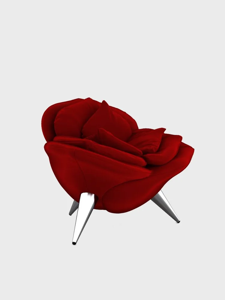 Italian casual rose single petal designer negotiate sofa chair