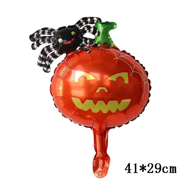 25 Stück Mini Halloween Kürbis-Geist-Folienballons Fledermaus Totenkopf Kürbis Luftballons Kinder Horror Halloween Nacht Party Dekorationen – Detail 17