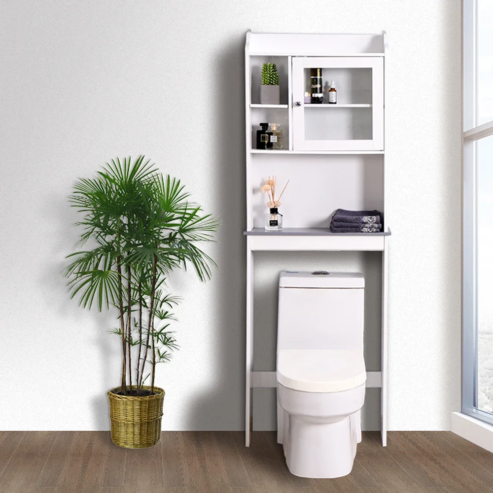 Modern Style Soild Wood Toilet Floor Standing Vanity Bathroom Cabinet WC Toilet Shorage Set Luxury