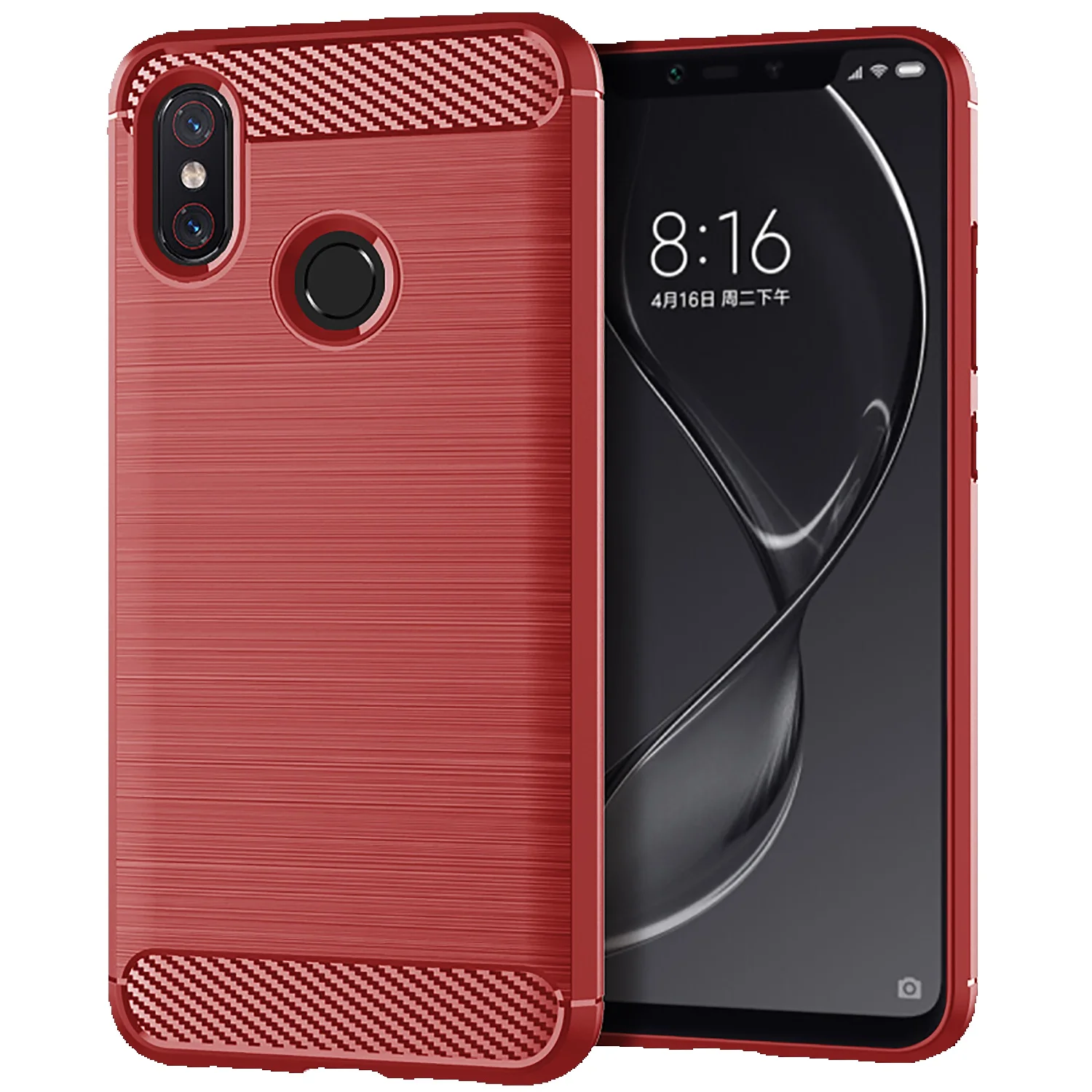 Carbon Fiber Case For Xiaomi 8 Mi8 Lite Mi8 Shockproof Silicone Phone Cover For Mi 8lite 8se Soft Slim Cases Coque Fundas